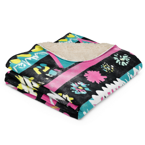 Pink Aztec Sherpa Blanket 