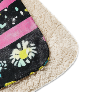 Pink Aztec Sherpa Blanket 