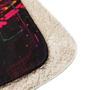 Purple Black Sherpa Blanket