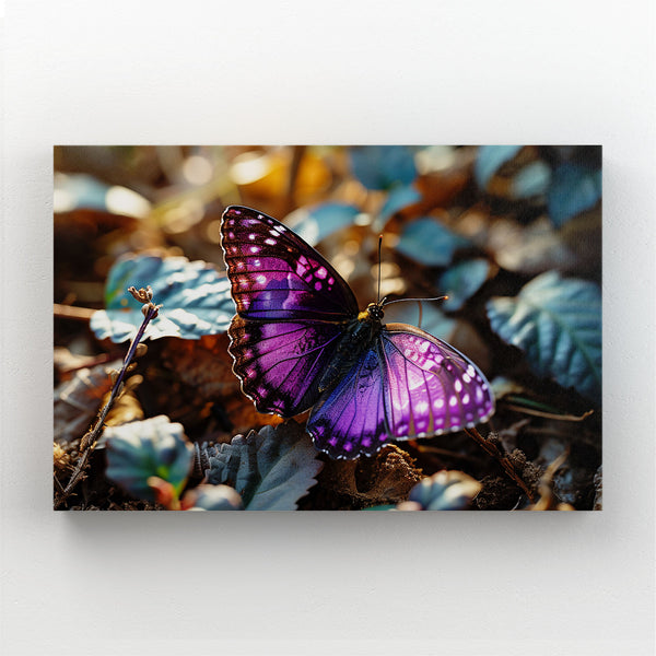 Purple Butterfly Canvas Wall Art