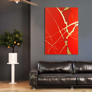 Red Abstract Canvas | MusaArtGallery™ 