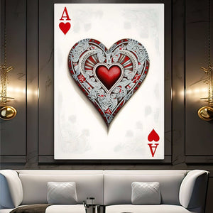 Red Ace of Hearts Wall Art | MusaArtGallery™