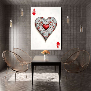 Red Ace of Hearts Wall Art | MusaArtGallery™