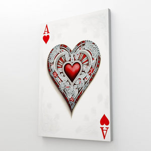 Red Ace of Hearts Wall Art | MusaArtGallery™