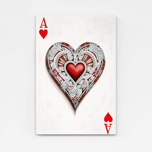 Red Ace of Hearts Wall Art | MusaArtGallery™