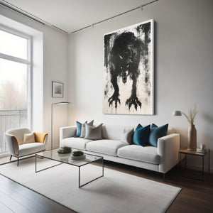 Scary Black Wolf Art  | MusaArtGallery™