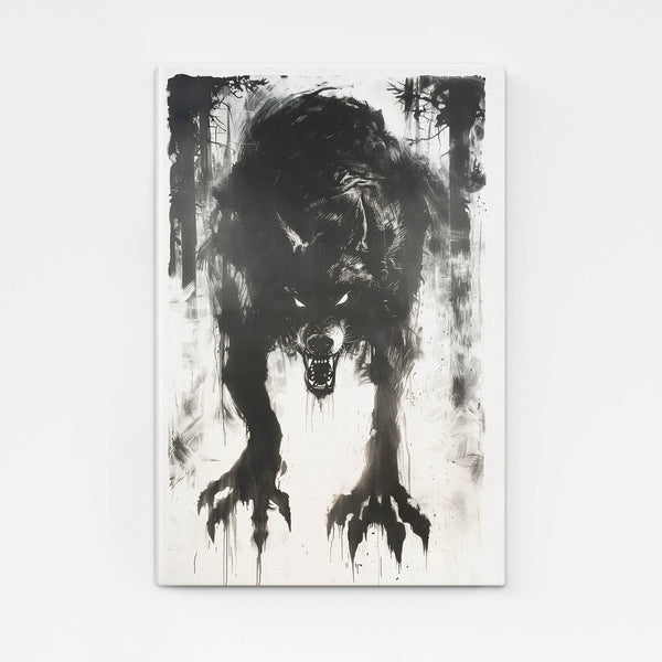 Scary Black Wolf Art  | MusaArtGallery™