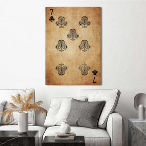 Seven of Clubs Canvas | MusaArtGallery™