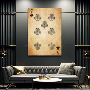 Seven of Clubs Canvas | MusaArtGallery™