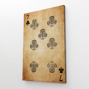 Seven of Clubs Canvas | MusaArtGallery™