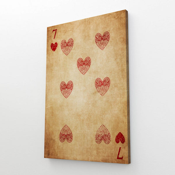 Seven of Hearts Canvas | MusaArtGallery™