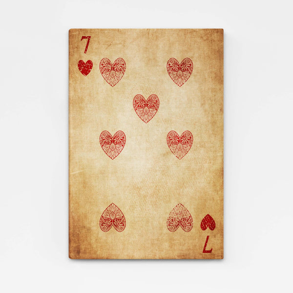 Seven of Hearts Canvas | MusaArtGallery™