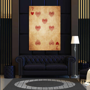 Seven of Hearts Canvas | MusaArtGallery™