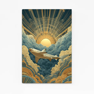 Shark Art Sunset