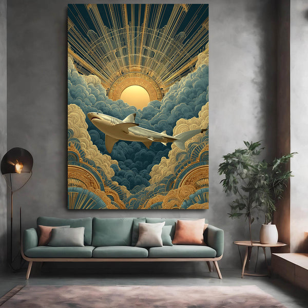 Shark Art Sunset