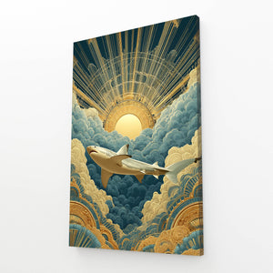 Shark Art Sunset