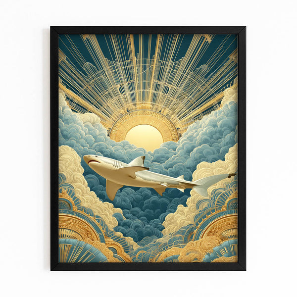 Shark Art Sunset