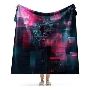 Sherpa Blanket Black Purple