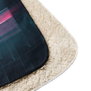 Sherpa Blanket Black Purple