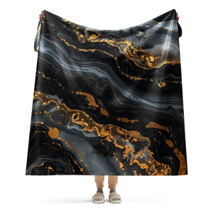 Sherpa Blanket Black – Luxurious Comfort Artistic Design
