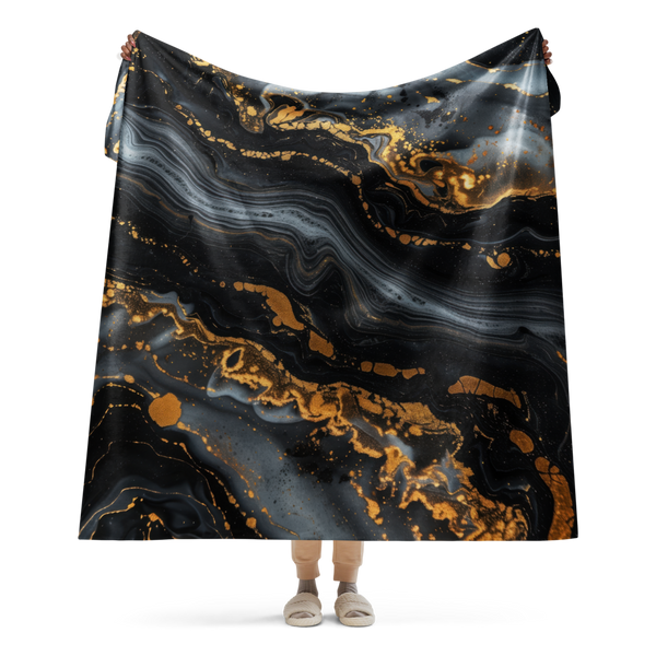 Sherpa Blanket Black – Luxurious Comfort Artistic Design