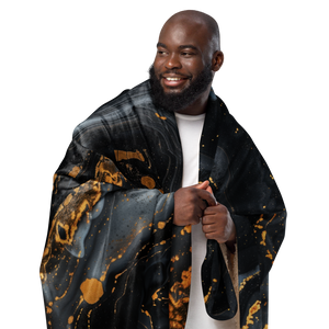 Sherpa Blanket Black – Luxurious Comfort Artistic Design