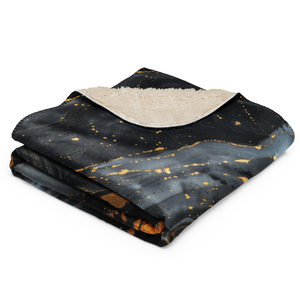 Sherpa Blanket Black – Luxurious Comfort Artistic Design