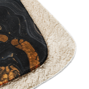 Sherpa Blanket Black – Luxurious Comfort Artistic Design