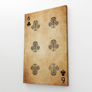 Six of Clubs Canvas | MusaArtGallery™