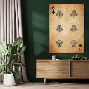 Six of Clubs Canvas | MusaArtGallery™