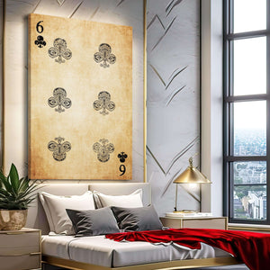 Six of Clubs Canvas | MusaArtGallery™
