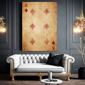 Six of Diamonds Canvas | MusaArtGallery™