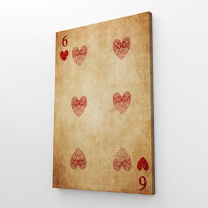 Six of Hearts Canvas | MusaArtGallery™