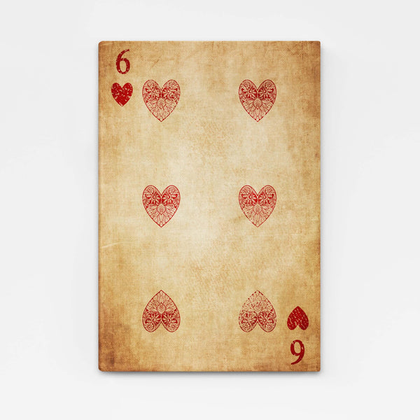 Six of Hearts Canvas | MusaArtGallery™