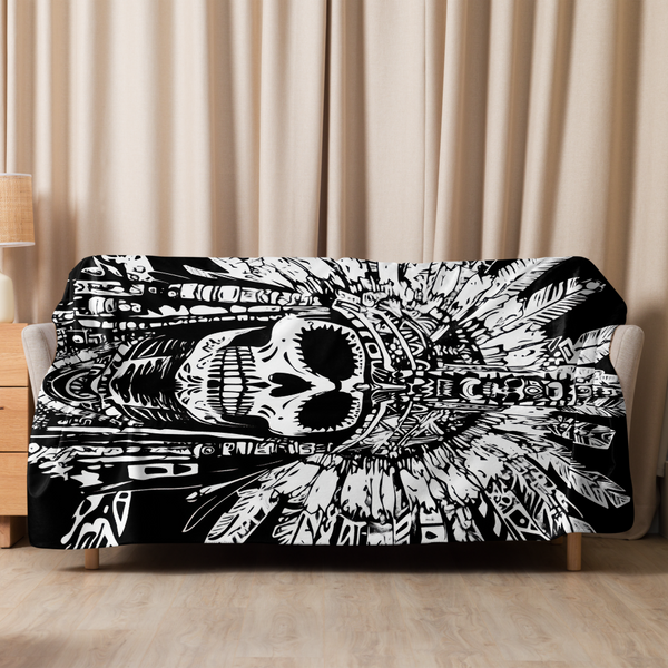 Skull Sherpa Blanket