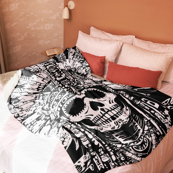 Skull Sherpa Blanket