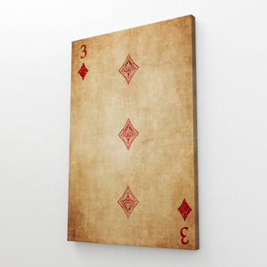 Three of Diamonds Canvas | MusaArtGallery™