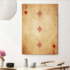 Three of Diamonds Canvas | MusaArtGallery™