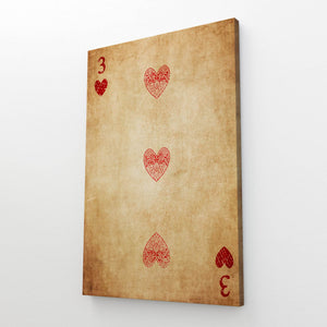 Three of Hearts Canvas | MusaArtGallery™