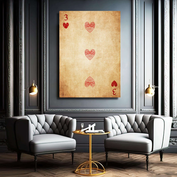 Three of Hearts Canvas | MusaArtGallery™