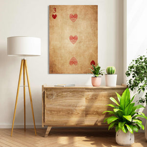 Three of Hearts Canvas | MusaArtGallery™