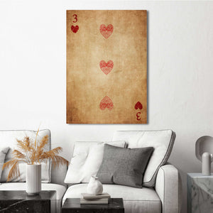 Three of Hearts Canvas | MusaArtGallery™