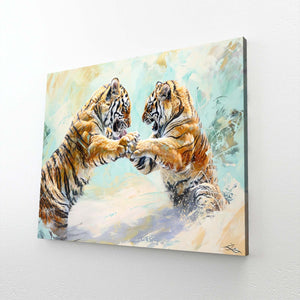 Tiger Cubs Canvas Wall Art | MusaArtGallery™