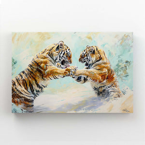 Tiger Cubs Canvas Wall Art | MusaArtGallery™