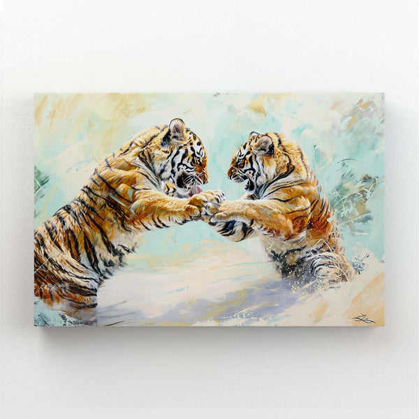 Tiger Cubs Canvas Wall Art | MusaArtGallery™