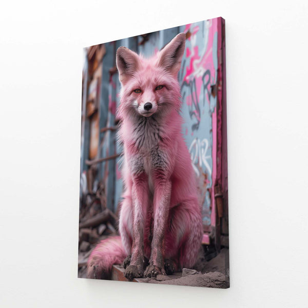 Unique Pink Fox Canvas Art | MusaArtGallery™