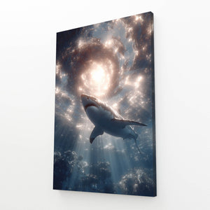 Vertical Shark Canvas
