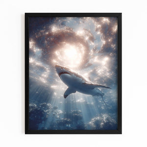 Vertical Shark Canvas