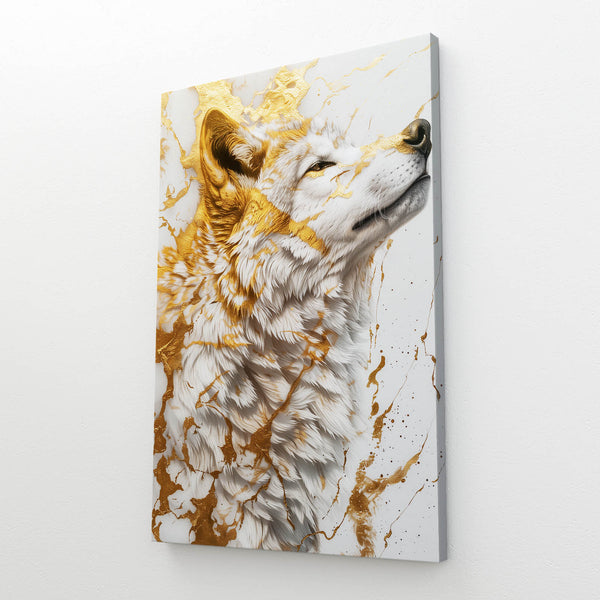 White Gold Wolf Art  | MusaArtGallery™