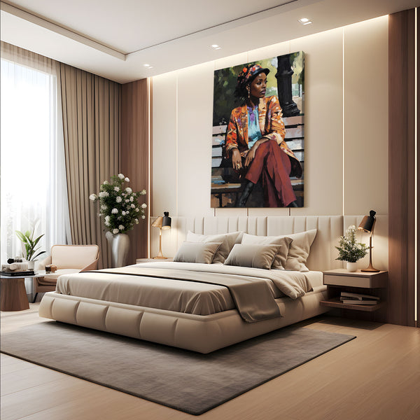 Women Sitting African Wall Art